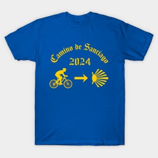 Camino de Santiago de Compostela Male Cyclist 2024 T-Shirt